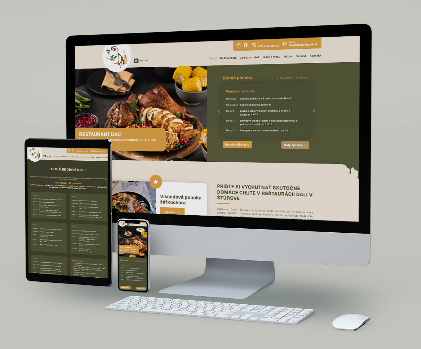 weboldal restaurant dali